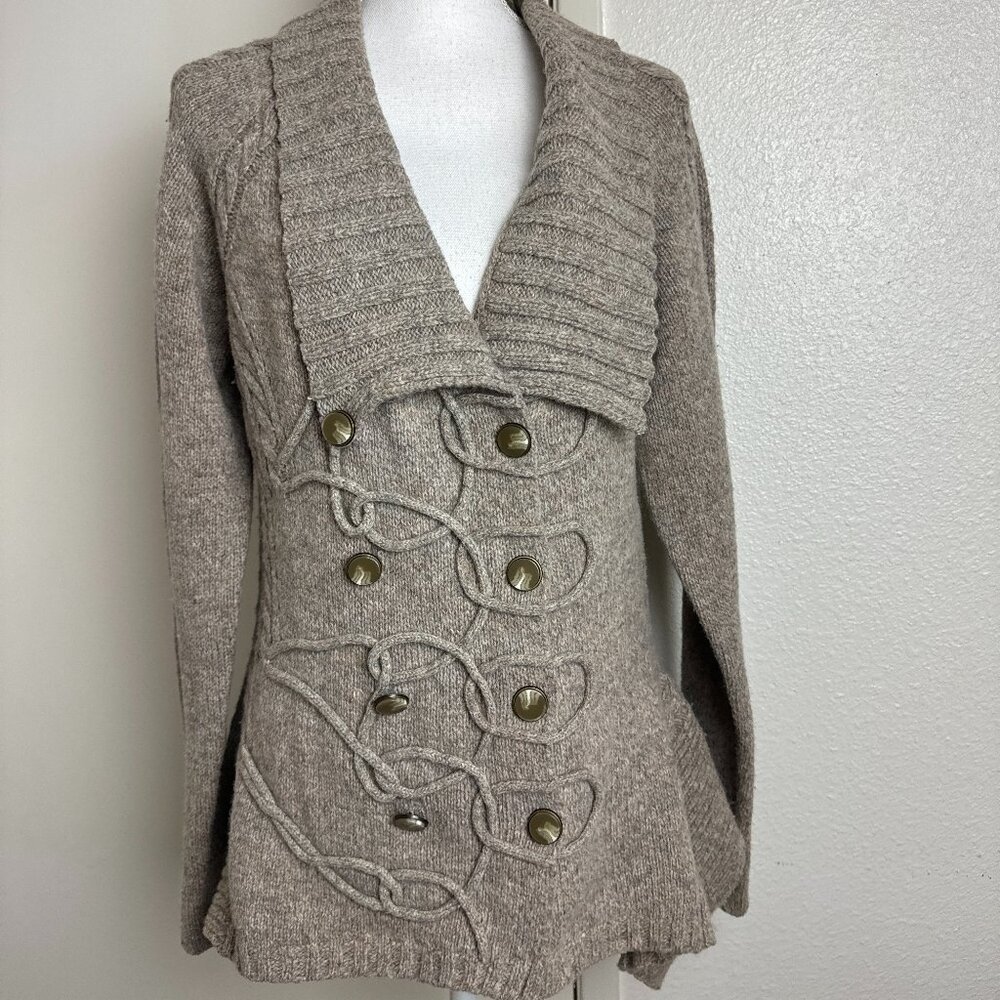 Anthropologie Leifsdottir  Buttoned Wool Knit Cardigan  Size M
